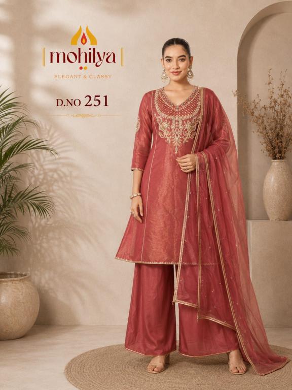 Mohilya d.no 251 bright pink wholesale kurtis